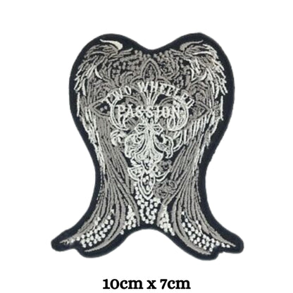 Two Wheeled Passion Embroidery Iron-On Patches for Clothing Sew-On Applique for DIY Crafts Denim Jackets Jeans Backpacks