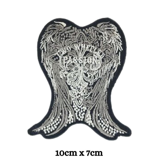 Two Wheeled Passion Embroidery Iron-On Patches for Clothing Sew-On Applique for DIY Crafts Denim Jackets Jeans Backpacks