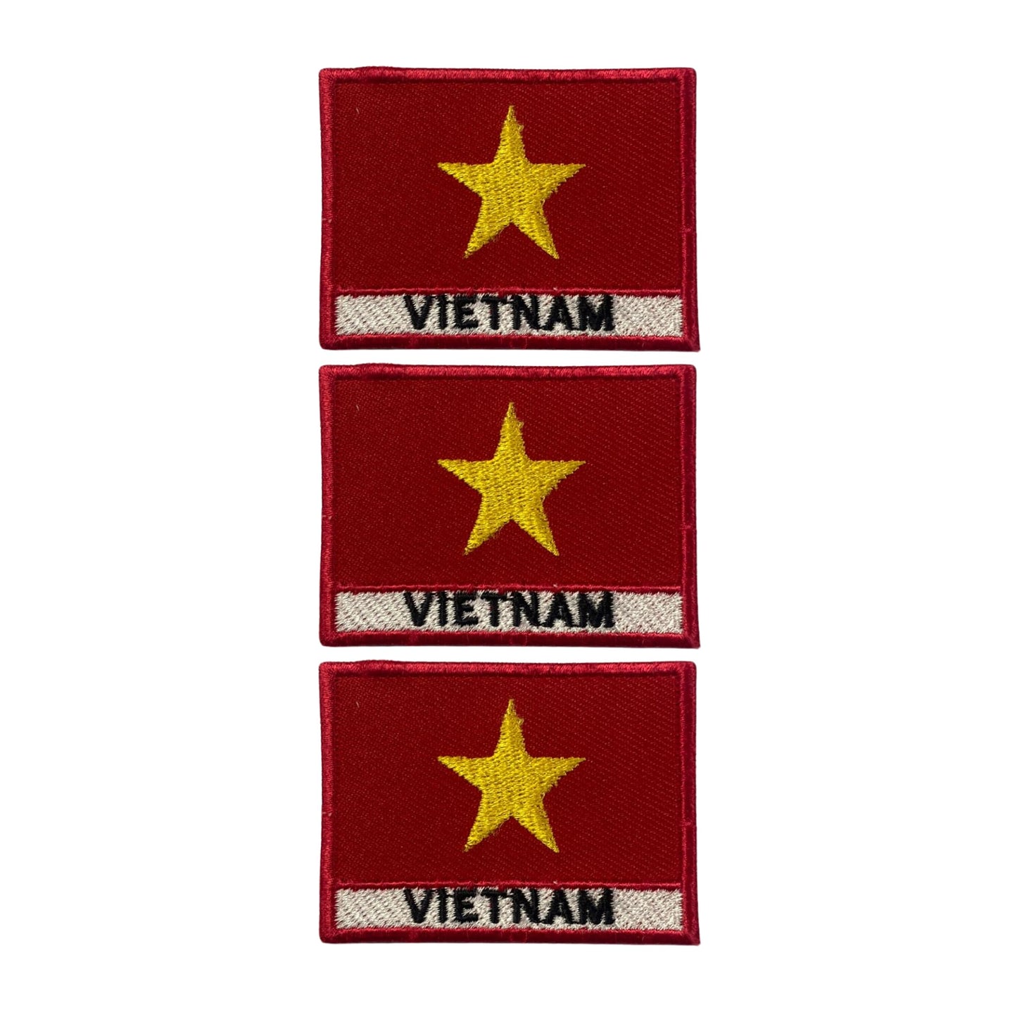 National Country Flag Iron On Patch, Set of 3, Embroidered Fabric Applique, 7cm x 5cm, Rectangular, United Kingdom Theme, for Jackets, Bags, Hats and Crafts (A-J)