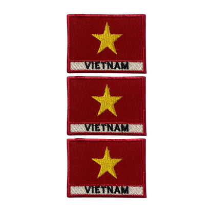 National Country Flag Iron On Patch, Set of 3, Embroidered Fabric Applique, 7cm x 5cm, Rectangular, United Kingdom Theme, for Jackets, Bags, Hats and Crafts (A-J)