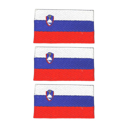 3 Pieces All Countries Flag Patches, 7×4 cm Embroidered Iron-On/Sew On National Flags, World Country Badge Appliques for Vest, Jacket, Backpack, Hat, (K-S)