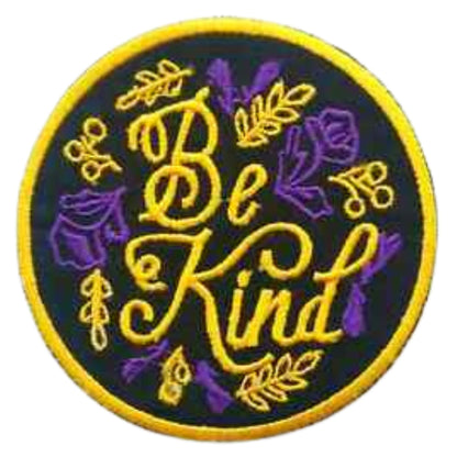 Be Kind Embroidery Iron-On Patches for Clothing Sew-On Applique for DIY Crafts Denim Jackets Jeans Backpacks