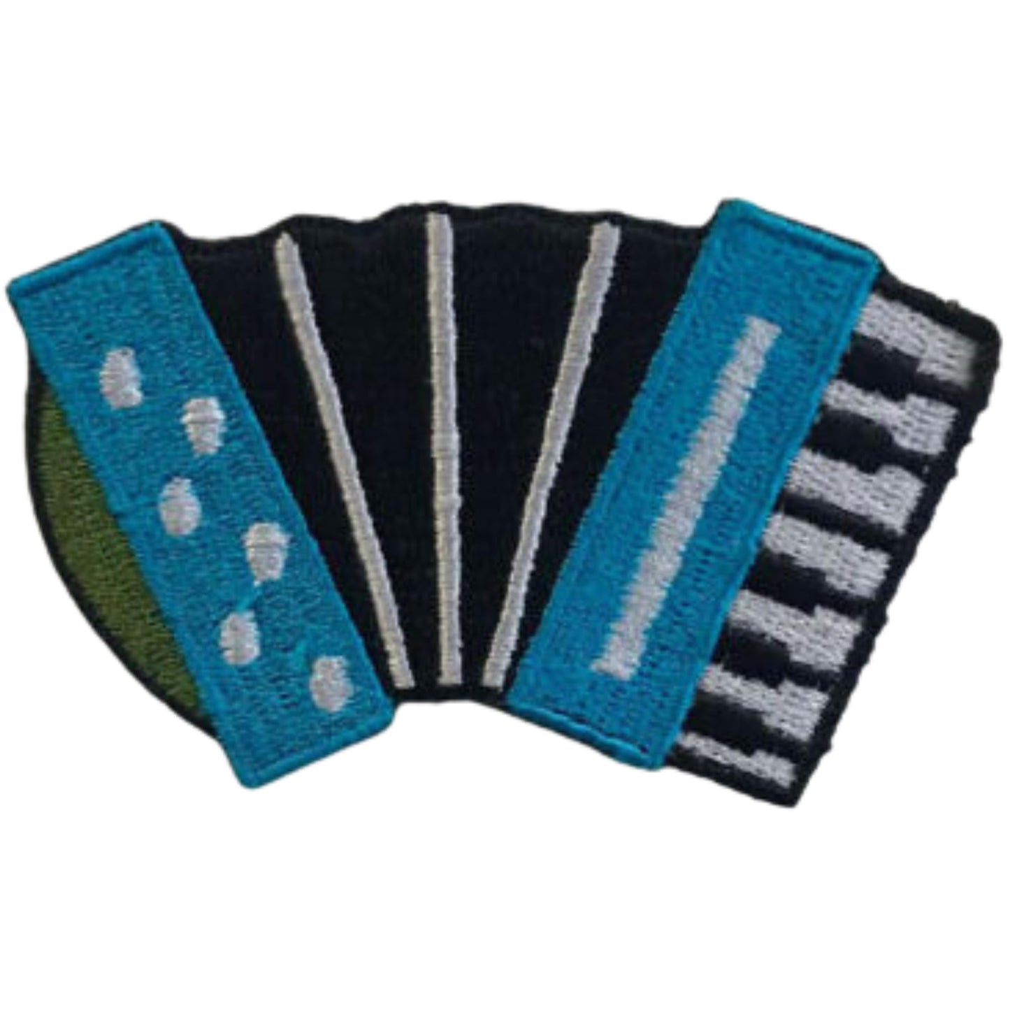 Accordion Music Lover Instrument Embroidery Iron-On Patches for Clothing Sew-On Applique for DIY Crafts Denim Jackets Jeans Backpacks