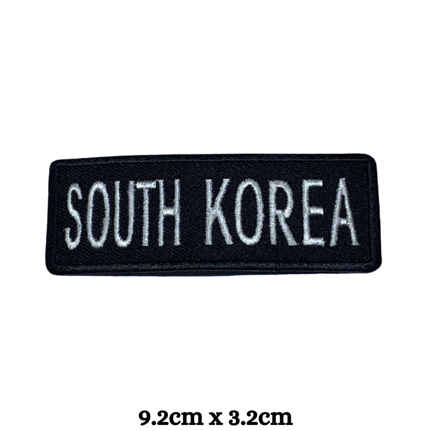 South Korea Flag Embroidered Patches, Iron-On/Sew-On Applique, Shield, Round, Heart and Rectangle Flag Badges for Jackets, Bags, Uniforms, Various Sizes