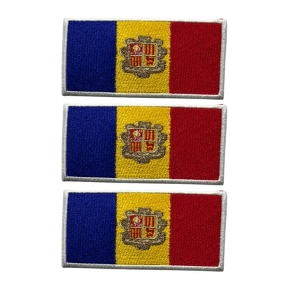 3 Pieces All Countries Flag Patches, 7×4 cm Embroidered Iron-On/Sew On National Flags, World Country Badge Appliques for Vest, Jacket, Backpack, Hat, (T-Z)