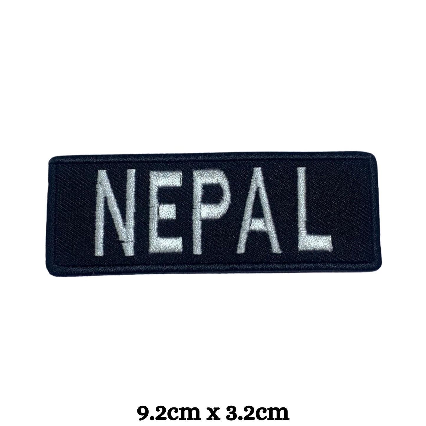 Nepal Flag Embroidered Patch Set, Iron-On or Sew-On Applique Badges, Rectangle Shield Round Heart Shapes, for Jackets, Backpacks, Hats, Uniforms and Various Sizes