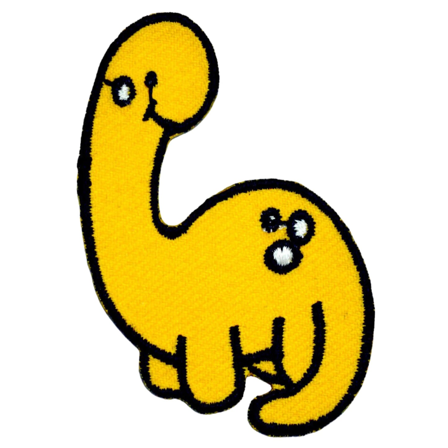 Yellow Dinosaur Animal Embroidery Iron-On Patches for Clothing Sew-On Applique for DIY Crafts Denim Jackets Jeans Backpacks