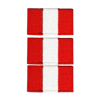 3 Pieces All Countries Flag Patches, 7×4 cm Embroidered Iron-On/Sew On National Flags, World Country Badge Appliques for Vest, Jacket, Backpack, Hat, (T-Z)