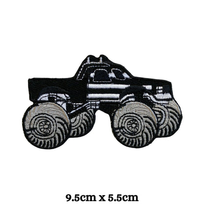 Monster Truck American Vehicle Embroidery Iron-On Patches for Clothing Sew-On Applique for DIY Crafts Denim Jackets Jeans Backpacks