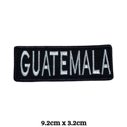 Guatemala Flag Embroidered Patch Set, Iron-On or Sew-On Applique Badges, Rectangle Shield Round Heart Shapes, for Jackets, Backpacks, Hats, Uniforms and Various Sizes