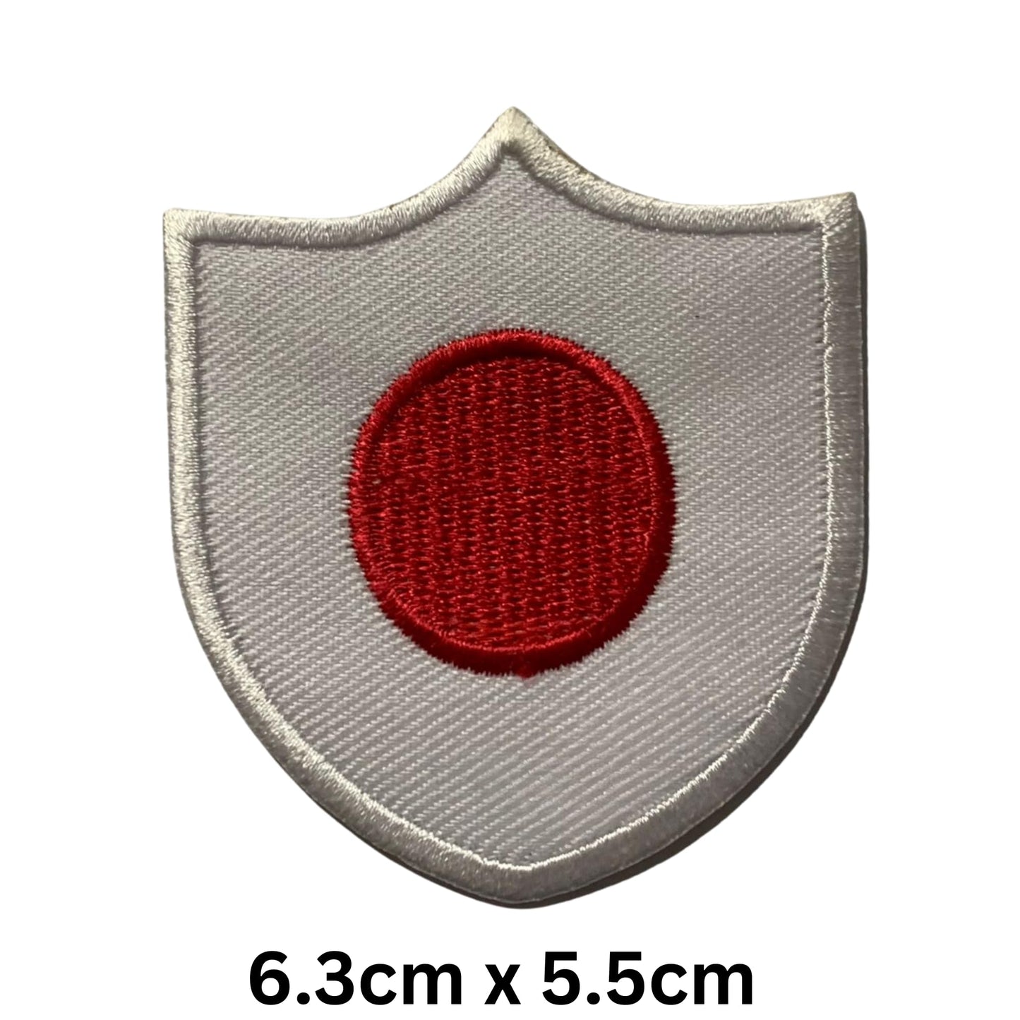 Japan Flag Embroidered Patches, Iron-On/Sew-On Applique, Shield, Round, Heart and Rectangle Flag Badges for Jackets, Bags, Uniforms, Various Sizes