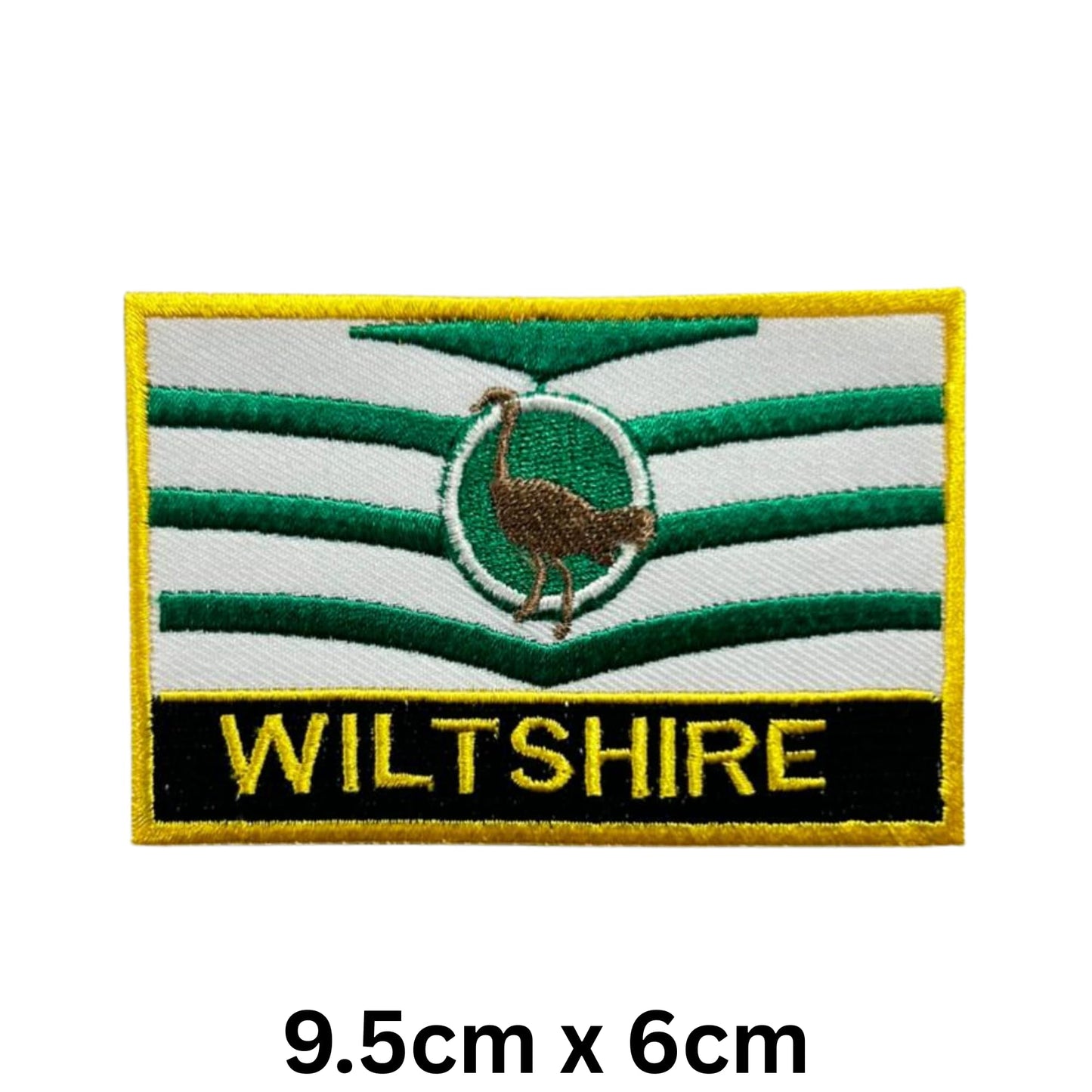 UK County Flag Patch 9.5cm x 6cm Embroidered Iron On/Sew On Badge Durable Fabric Applique for Jackets, Backpacks, Hats, and Clothing