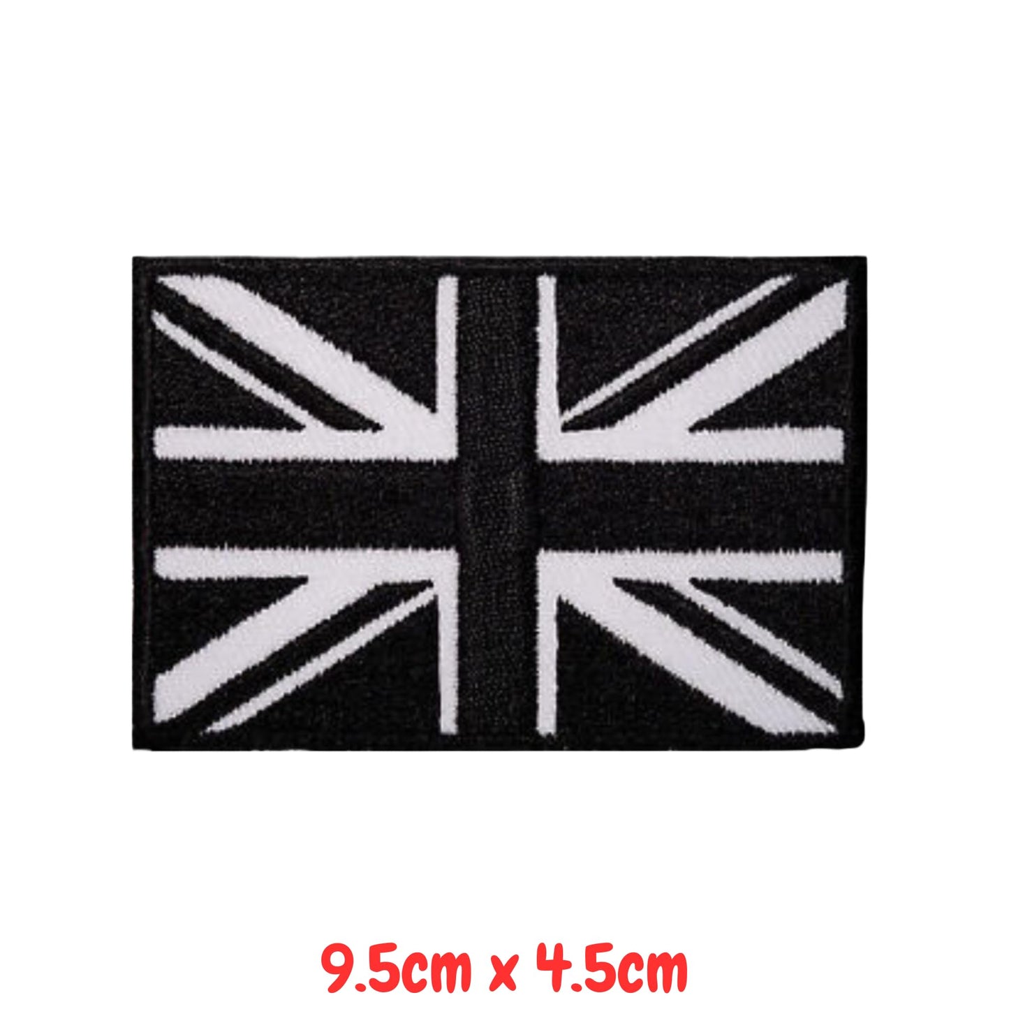 UK and England National Flag Embroidered Patches – Iron On/Sew On Badge in Different Shapes and Various Sizes for Jackets, Backpacks, Hats and DIY Crafts.