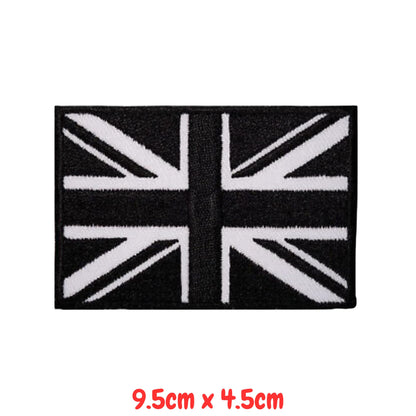UK and England National Flag Embroidered Patches – Iron On/Sew On Badge in Different Shapes and Various Sizes for Jackets, Backpacks, Hats and DIY Crafts.