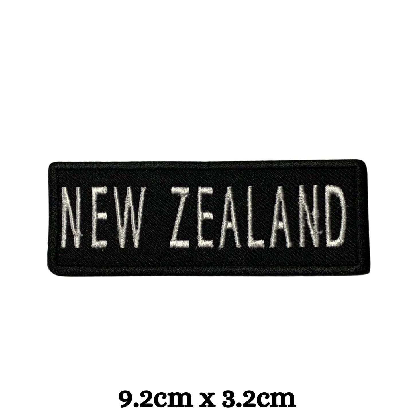 New Zealand Flag Embroidered Patch Set, Iron-On or Sew-On Applique Badges, Rectangle Shield Round Heart Shapes, for Jackets, Backpacks, Hats, Uniforms and Various Sizes