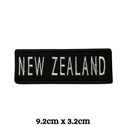 New Zealand Flag Embroidered Patch Set, Iron-On or Sew-On Applique Badges, Rectangle Shield Round Heart Shapes, for Jackets, Backpacks, Hats, Uniforms and Various Sizes