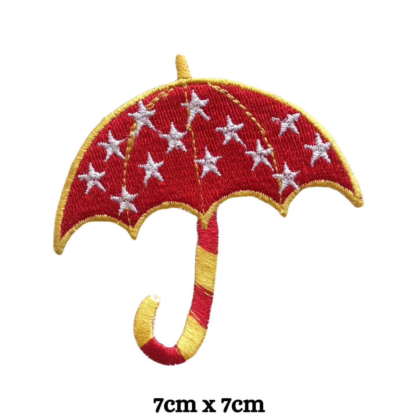 Umbrella Embroidery Iron-On Patches for Clothing Sew-On Applique for DIY Crafts Denim Jackets Jeans Backpacks
