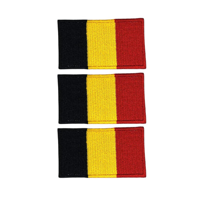 3 Pieces All Countries Flag Patches, 7×4 cm Embroidered Iron-On/Sew On National Flags, World Country Badge Appliques for Vest, Jacket, Backpack, Hat,(A-J)