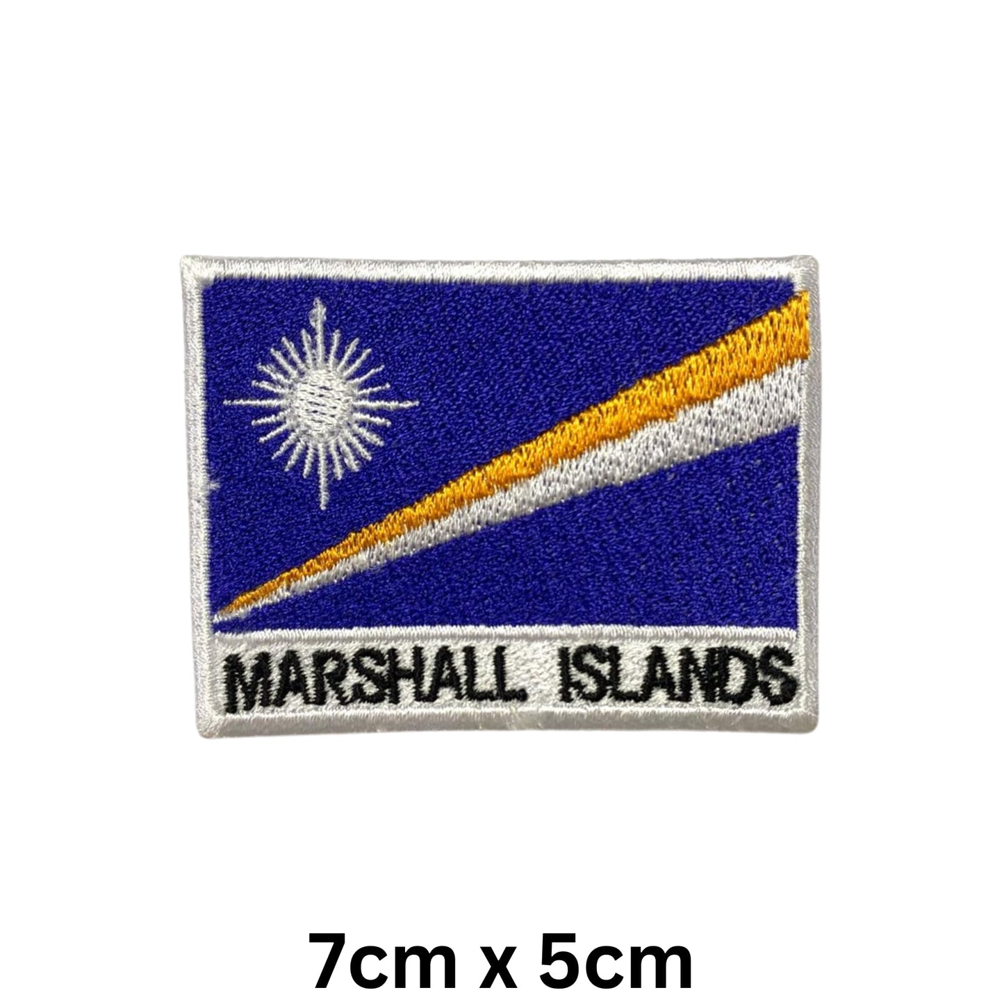 National Country Flag Iron On Patch, Set of 3, Embroidered Fabric Applique, 7cm x 5cm, Rectangular, United Kingdom Theme, for Jackets, Bags, Hats and Crafts (A-J)