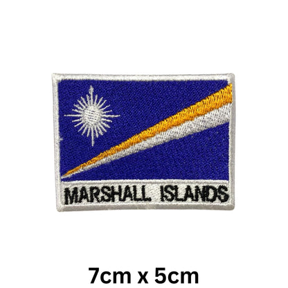 National Country Flag Iron On Patch, Set of 3, Embroidered Fabric Applique, 7cm x 5cm, Rectangular, United Kingdom Theme, for Jackets, Bags, Hats and Crafts (A-J)