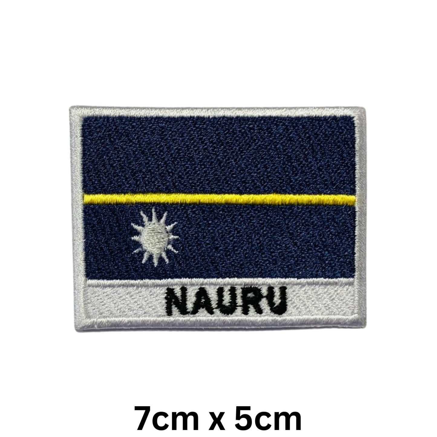 National Country Flag Iron On Patch, Set of 3, Embroidered Fabric Applique, 7cm x 5cm, Rectangular, United Kingdom Theme, for Jackets, Bags, Hats and Crafts (A-J)
