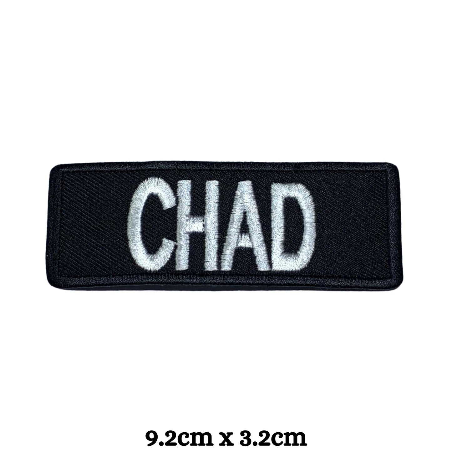 Chad Flag Embroidered Patch Set, Iron-On or Sew-On Applique Badges, Rectangle Shield Round Heart Shapes, for Jackets, Backpacks, Hats, Uniforms and Various Sizes
