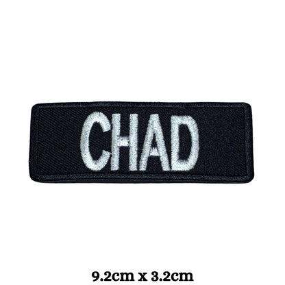 Chad Flag Embroidered Patch Set, Iron-On or Sew-On Applique Badges, Rectangle Shield Round Heart Shapes, for Jackets, Backpacks, Hats, Uniforms and Various Sizes