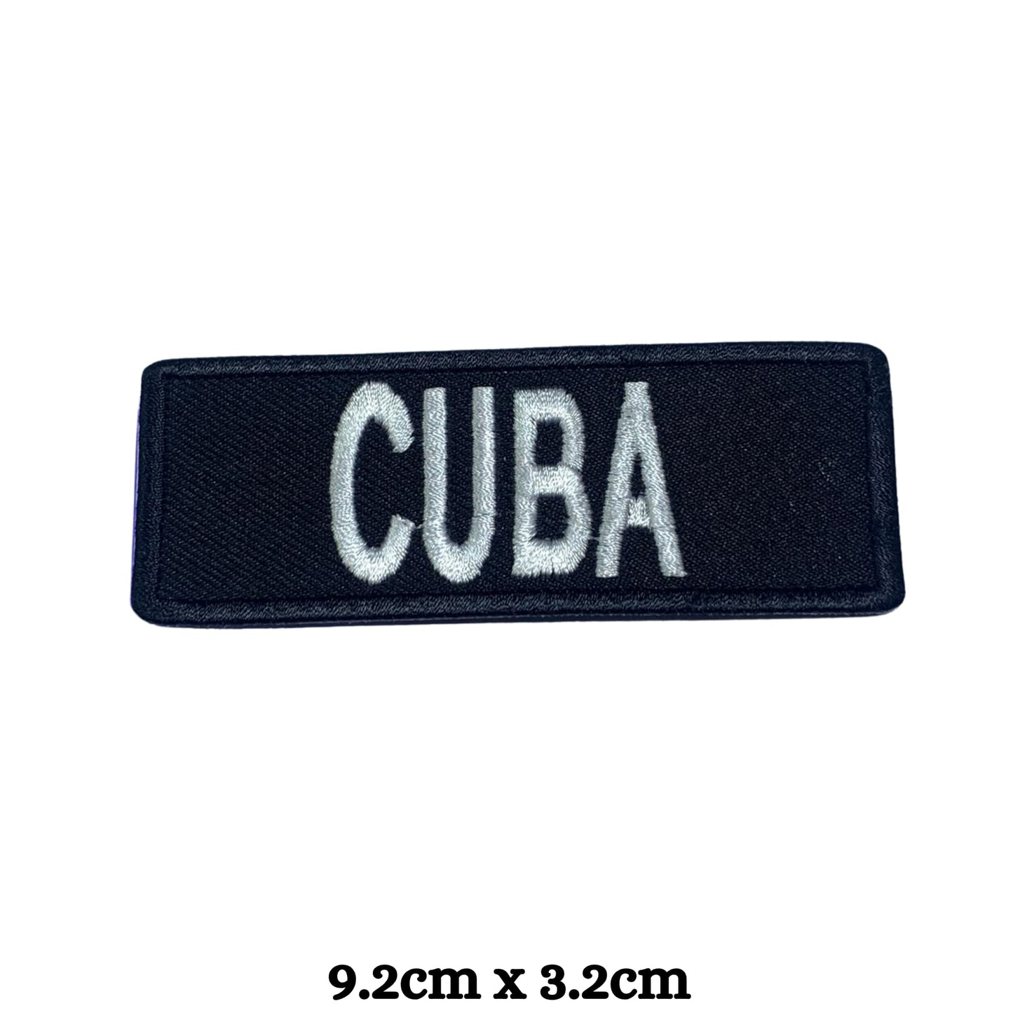 Cuba Flag Embroidered Patch Set, Iron-On or Sew-On Applique Badges, Rectangle Shield Round Heart Shapes, for Jackets, Backpacks, Hats, Uniforms and Various Sizes