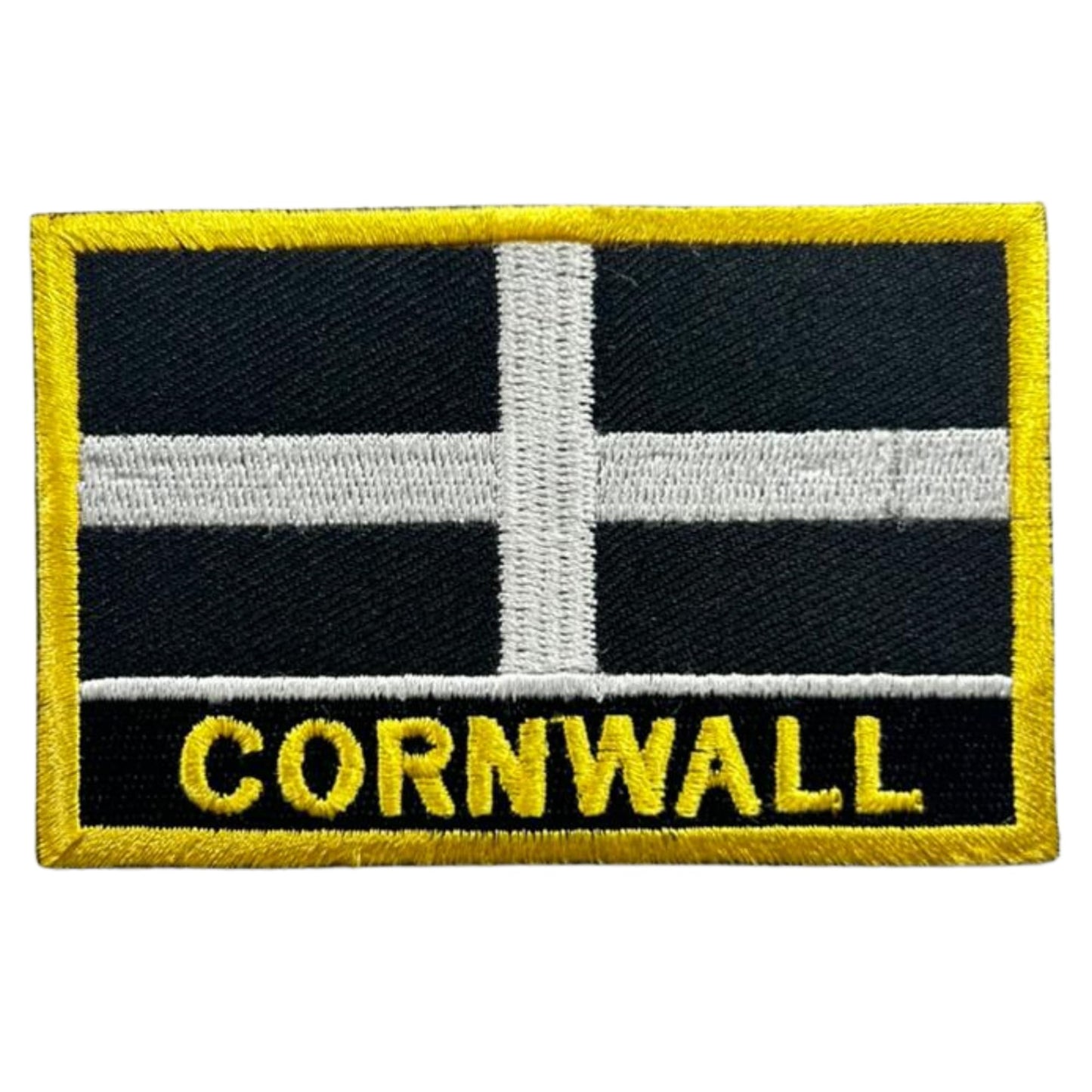 UK County Flag Patch 9.5cm x 6cm Embroidered Iron On/Sew On Badge Durable Fabric Applique for Jackets, Backpacks, Hats, and Clothing
