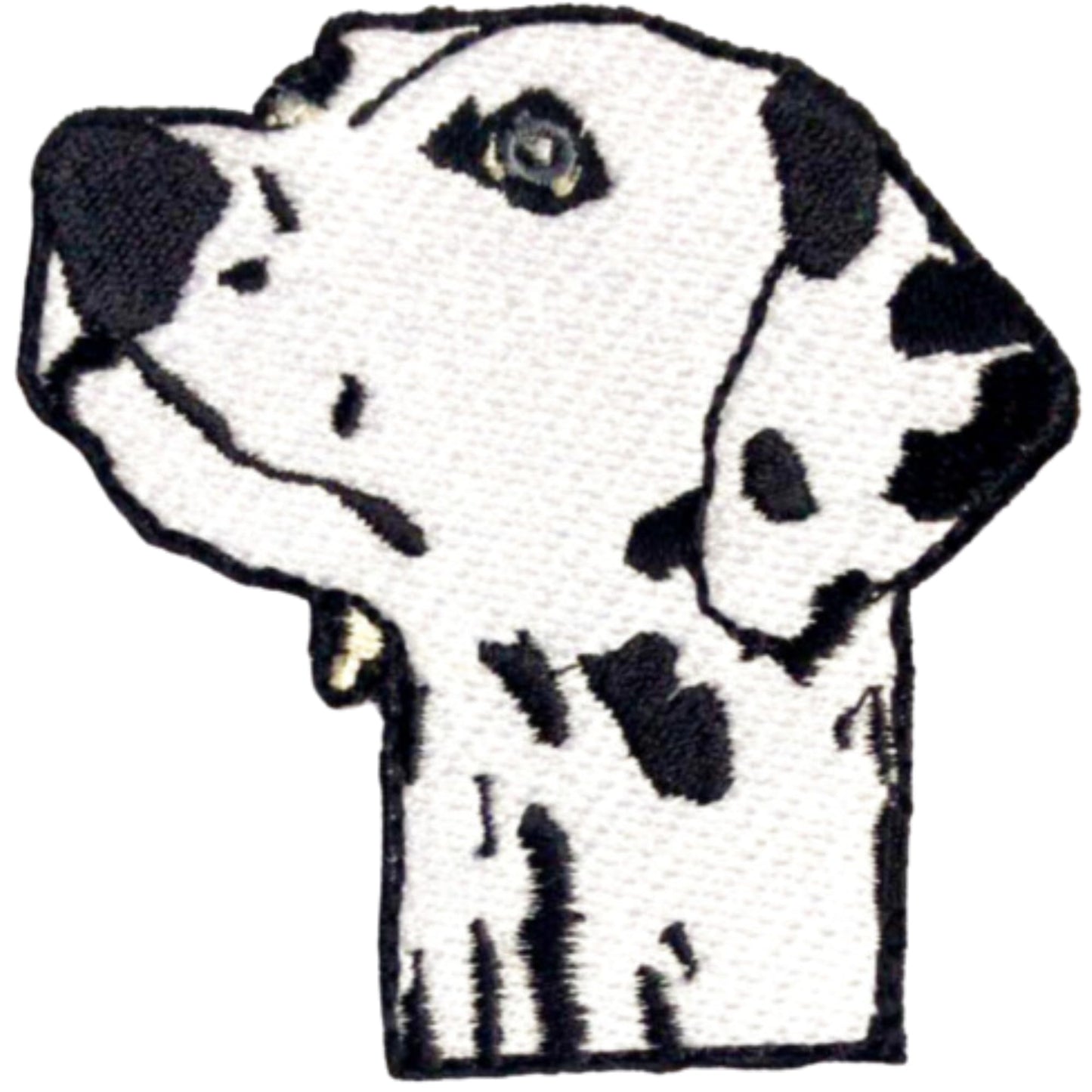 Black White Spotted Dalmatian Dog Embroidery Iron-On Patches for Clothing Sew-On Applique for DIY Crafts Denim Jackets Jeans Backpacks
