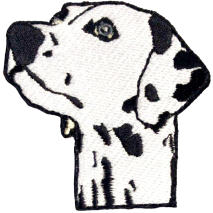 Black White Spotted Dalmatian Dog Embroidery Iron-On Patches for Clothing Sew-On Applique for DIY Crafts Denim Jackets Jeans Backpacks