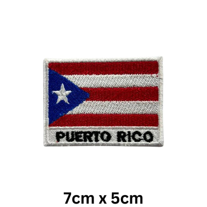 National Country Flag Iron On Patch, Set of 3, Embroidered Fabric Applique, 7cm x 5cm, Rectangular, United Kingdom Theme, for Jackets, Bags, Hats and Crafts (A-J)