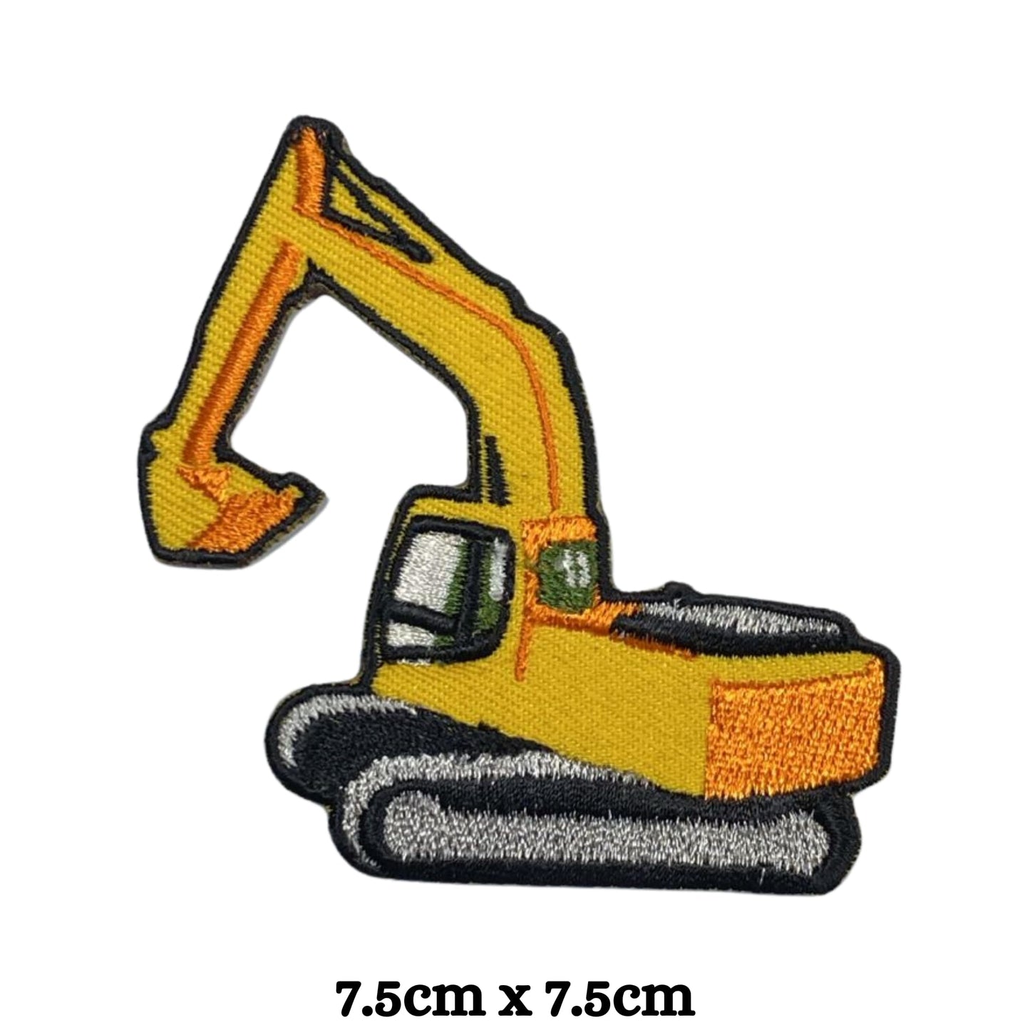 Construction Loader Machine Embroidery Iron-On Patches for Clothing Sew-On Applique for DIY Crafts Denim Jackets Jeans Backpacks