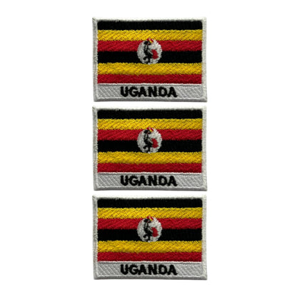 National Country Flag Iron On Patch, Set of 3, Embroidered Fabric Applique, 7cm x 5cm, Rectangular, United Kingdom Theme, for Jackets, Bags, Hats and Crafts (A-J)