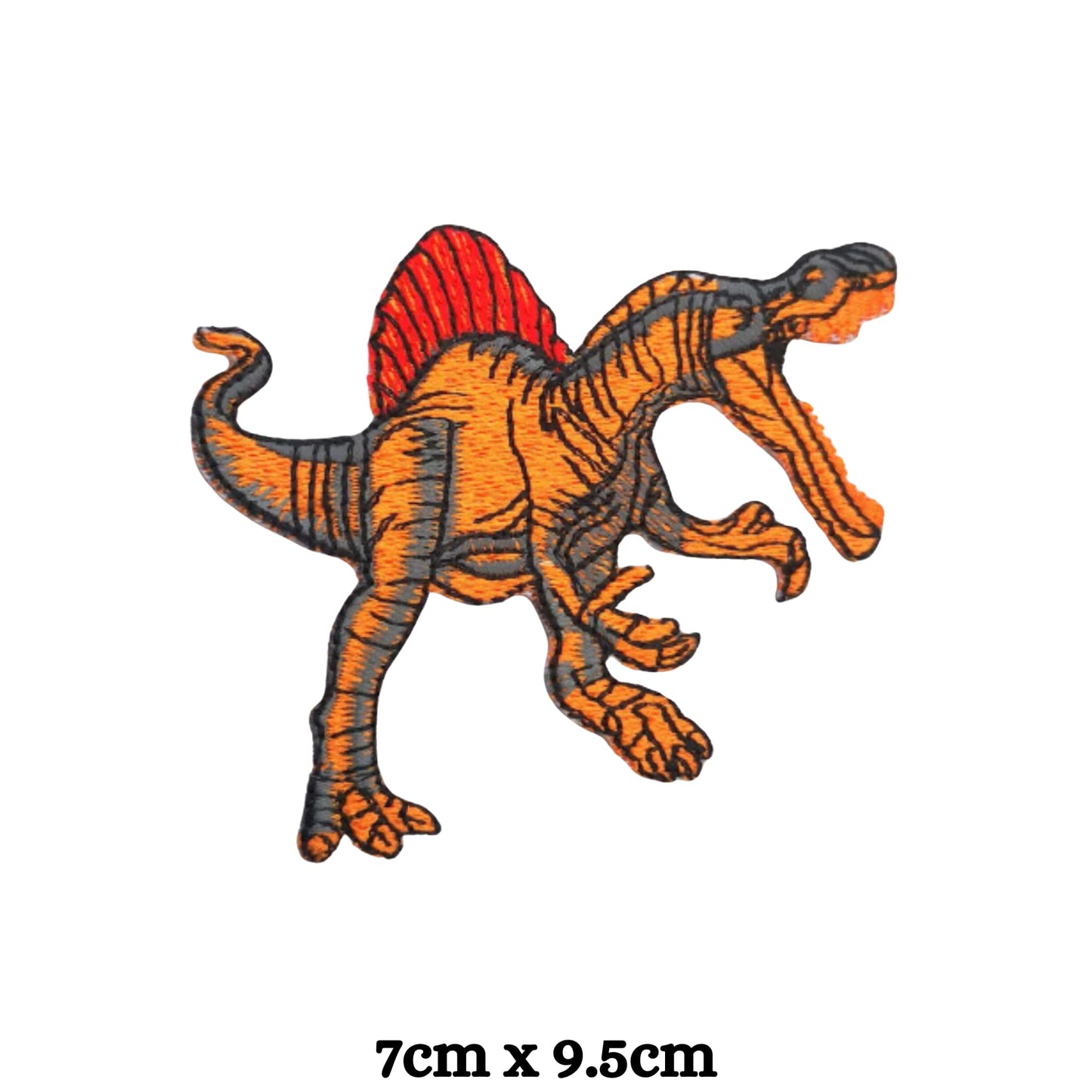 Dinosaur Spinosaurus Embroidery Iron-On Patches for Clothing Sew-On Applique for DIY Crafts Denim Jackets Jeans Backpacks