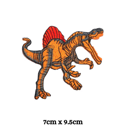 Dinosaur Spinosaurus Embroidery Iron-On Patches for Clothing Sew-On Applique for DIY Crafts Denim Jackets Jeans Backpacks