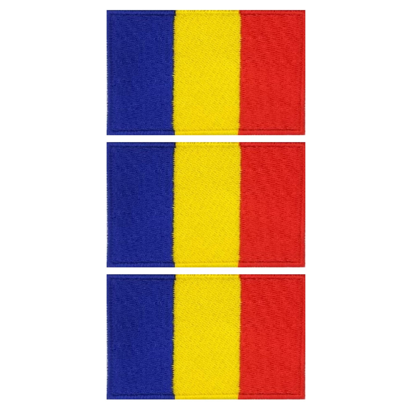 3 Pieces All Countries Flag Patches, 7×4 cm Embroidered Iron-On/Sew On National Flags, World Country Badge Appliques for Vest, Jacket, Backpack, Hat, (K-S)