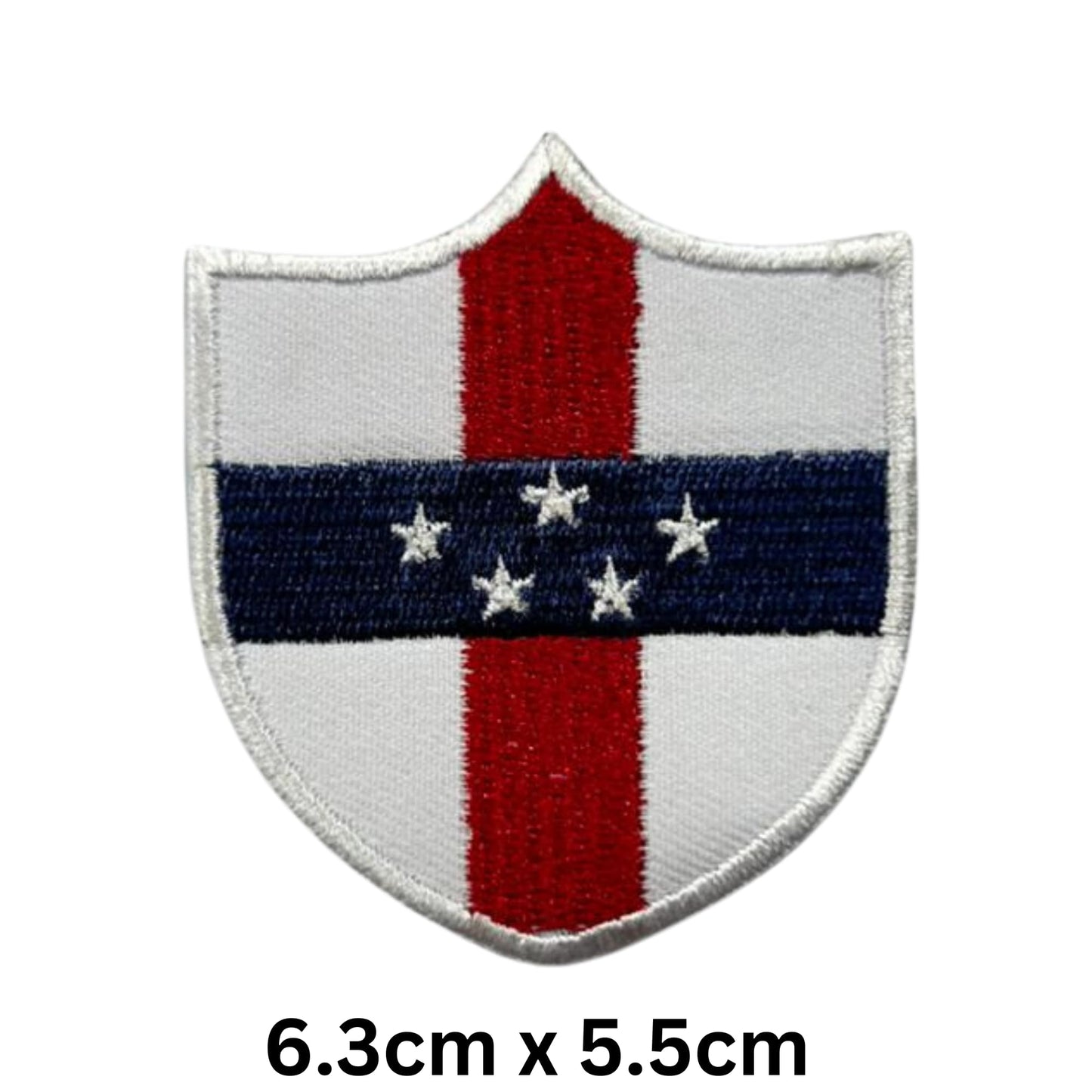 Antilles Flag Embroidered Patch Set, Iron-On or Sew-On Applique Badges, Rectangle Shield Round Heart Shapes, for Jackets, Backpacks, Hats, Uniforms and Various Sizes