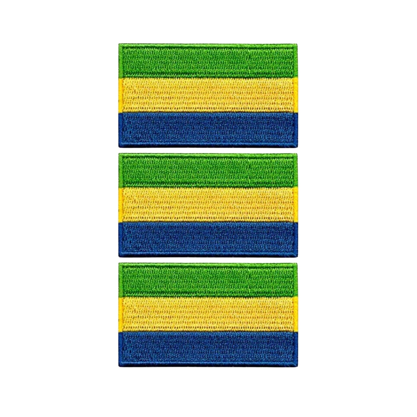 3 Pieces All Countries Flag Patches, 7×4 cm Embroidered Iron-On/Sew On National Flags, World Country Badge Appliques for Vest, Jacket, Backpack, Hat,(A-J)