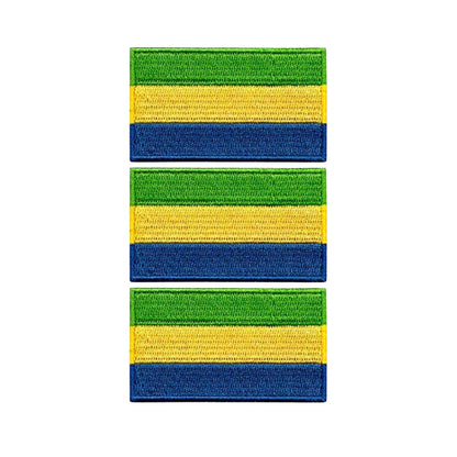 3 Pieces All Countries Flag Patches, 7×4 cm Embroidered Iron-On/Sew On National Flags, World Country Badge Appliques for Vest, Jacket, Backpack, Hat, (T-Z)