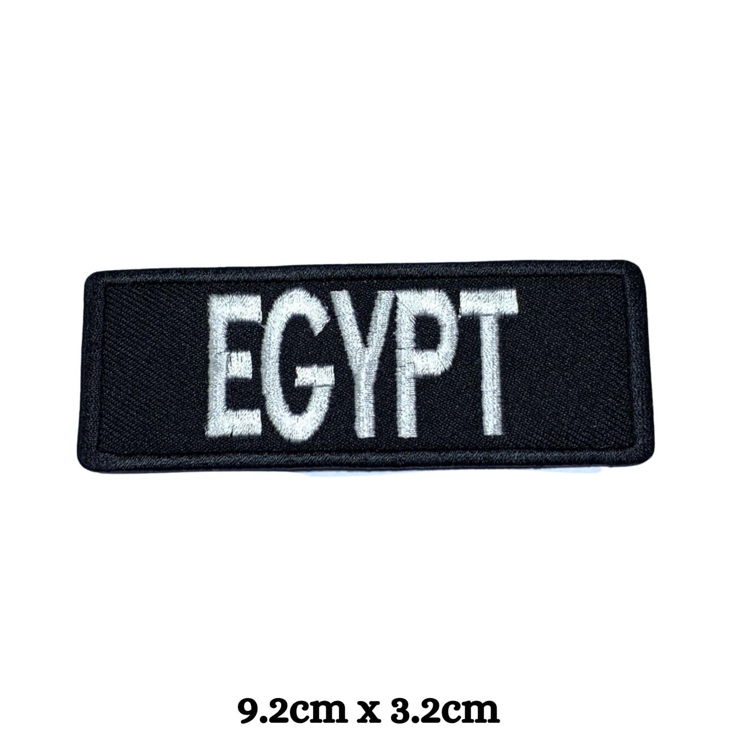 Egypt Flag Embroidered Patches, Iron-On/Sew-On Applique, Shield, Round, Heart and Rectangle Flag Badges for Jackets, Bags, Uniforms, Various Sizes