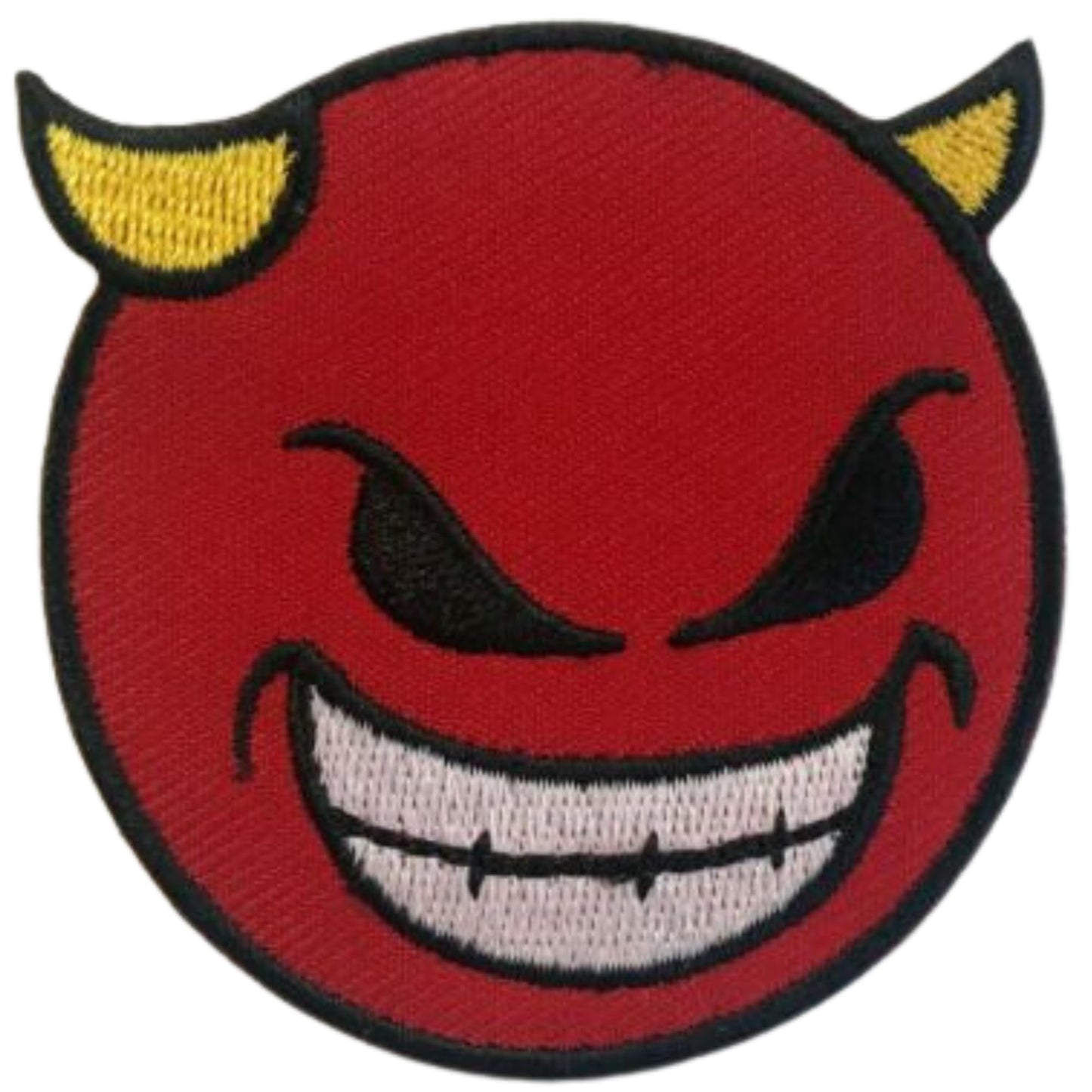 Devil Emoji Embroidery Iron-On Patches for Clothing Sew-On Applique for DIY Crafts Denim Jackets Jeans Backpacks