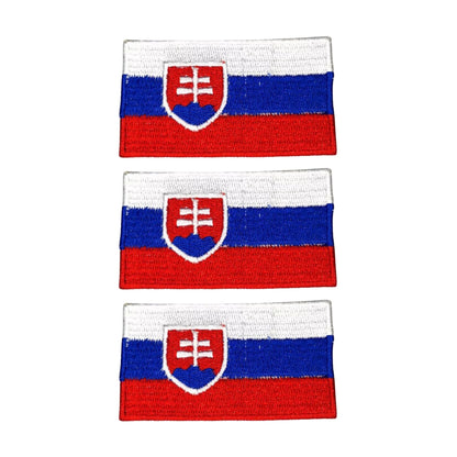 3 Pieces All Countries Flag Patches, 7×4 cm Embroidered Iron-On/Sew On National Flags, World Country Badge Appliques for Vest, Jacket, Backpack, Hat,(A-J)