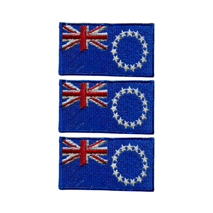 3 Pieces All Countries Flag Patches, 7×4 cm Embroidered Iron-On/Sew On National Flags, World Country Badge Appliques for Vest, Jacket, Backpack, Hat, (K-S)