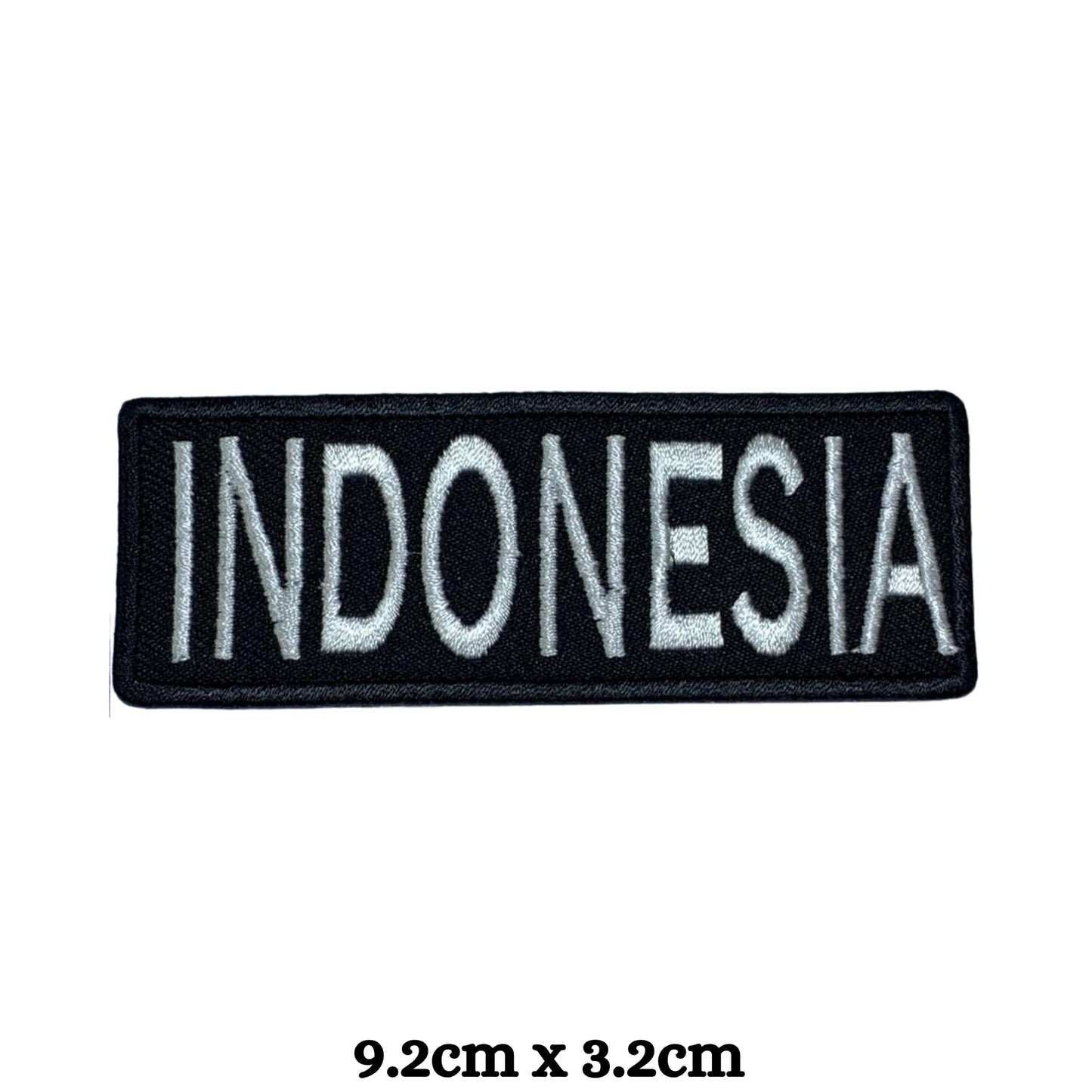 Indonesia Flag Embroidered Patch Set, Iron-On or Sew-On Applique Badges, Rectangle Shield Round Heart Shapes, for Jackets, Backpacks, Hats, Uniforms and Various Sizes