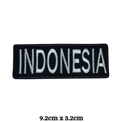 Indonesia Flag Embroidered Patch Set, Iron-On or Sew-On Applique Badges, Rectangle Shield Round Heart Shapes, for Jackets, Backpacks, Hats, Uniforms and Various Sizes