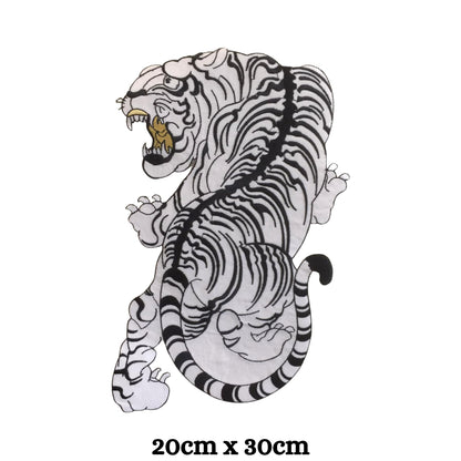 Roaring Tiger Embroidery Sew-On Patches for Clothing Sew-On Applique for DIY Crafts Denim Jackets Jeans Backpacks