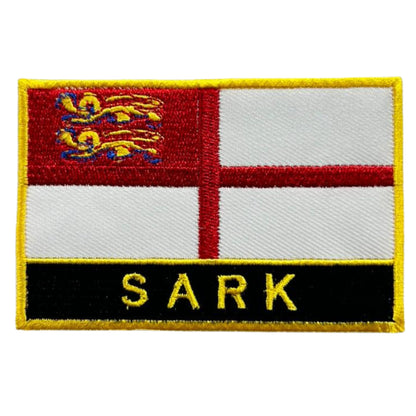 UK County Flag Patch 9.5cm x 6cm Embroidered Iron On/Sew On Badge Durable Fabric Applique for Jackets, Backpacks, Hats, and Clothing