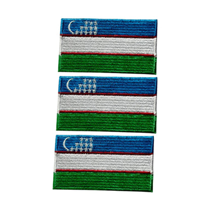 3 Pieces All Countries Flag Patches, 7×4 cm Embroidered Iron-On/Sew On National Flags, World Country Badge Appliques for Vest, Jacket, Backpack, Hat, (T-Z)