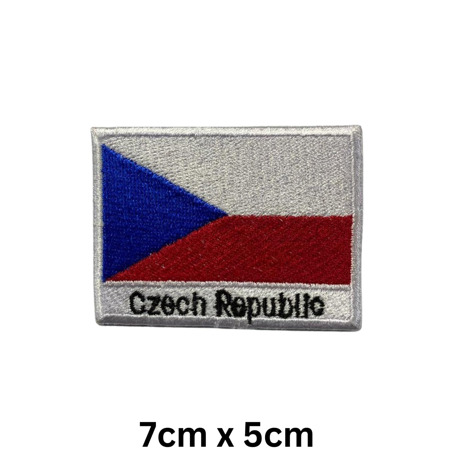 National Country Flag Iron On Patch, Set of 3, Embroidered Fabric Applique, 7cm x 5cm, Rectangular, United Kingdom Theme, for Jackets, Bags, Hats and Crafts (A-J)
